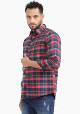 Red Passion Check Shirt - By TrendiVastra